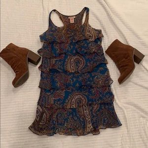Size medium paisley fire Los Angeles mini dress